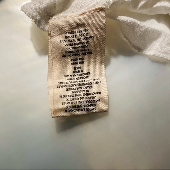 Free People Asymmetrical White Ruffled Spaghetti Strap Top Sz-Small - Picture 5 of 5